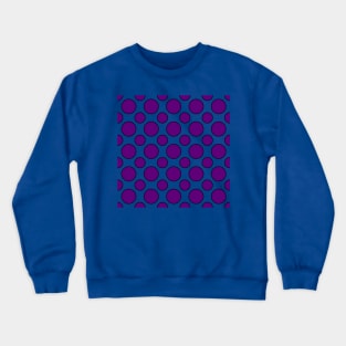 Purple and yellow polka dots black outline Crewneck Sweatshirt